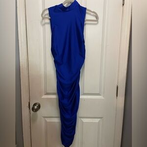 Elegant Blue Sleeveless Dress